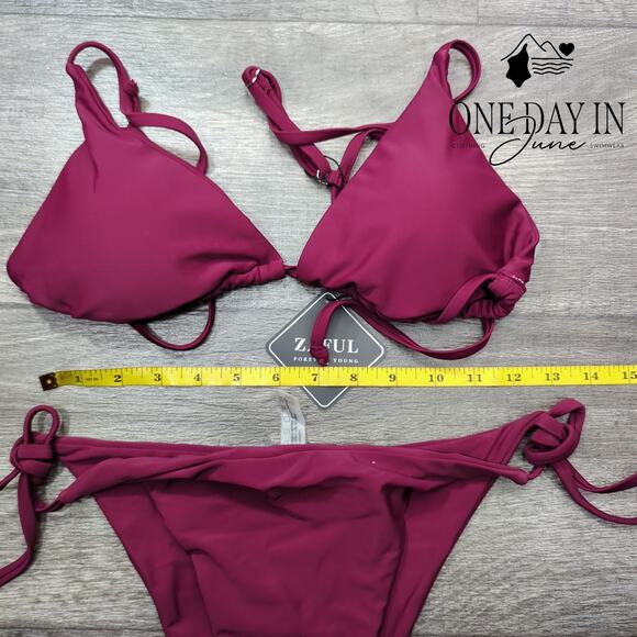 Zaful Adjustable Triangle Tie Side Bikini Swimsuit Size M - Picture 3 of 5